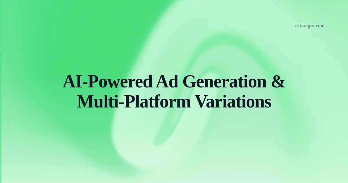 AI‑Powered Ad Generation & Multi‑Platform Variations