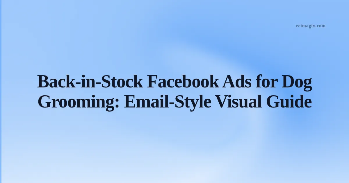 Back‑in‑Stock Facebook Ads for Dog Grooming: Email‑Style Visual Guide