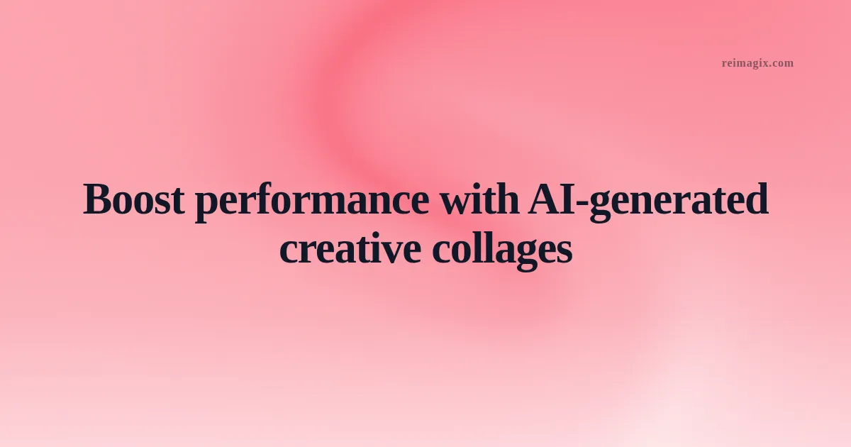 Boost performance with AI‑generated creative collages