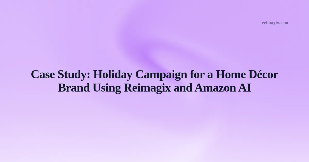 Case Study: Holiday Campaign for a Home Décor Brand Using Reimagix and Amazon AI