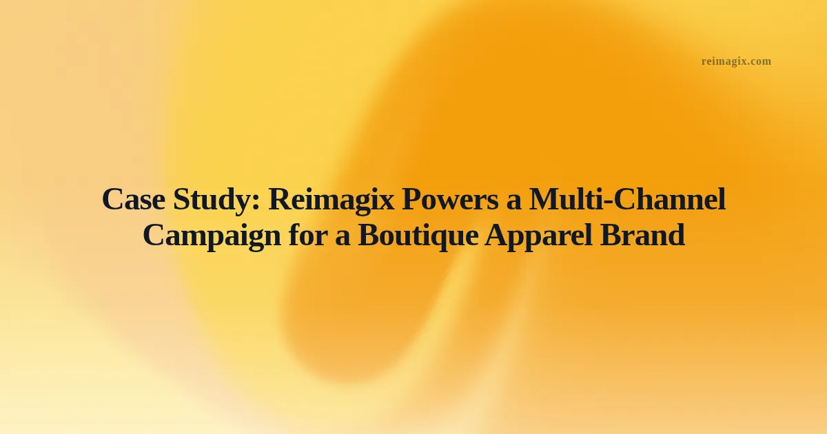 Case Study: Reimagix Powers a Multi‑Channel Campaign for a Boutique Apparel Brand