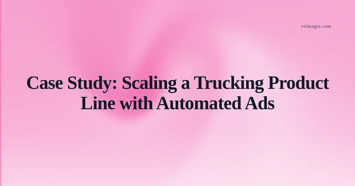 Case Study: Scaling a Trucking Product Line with Automated Ads