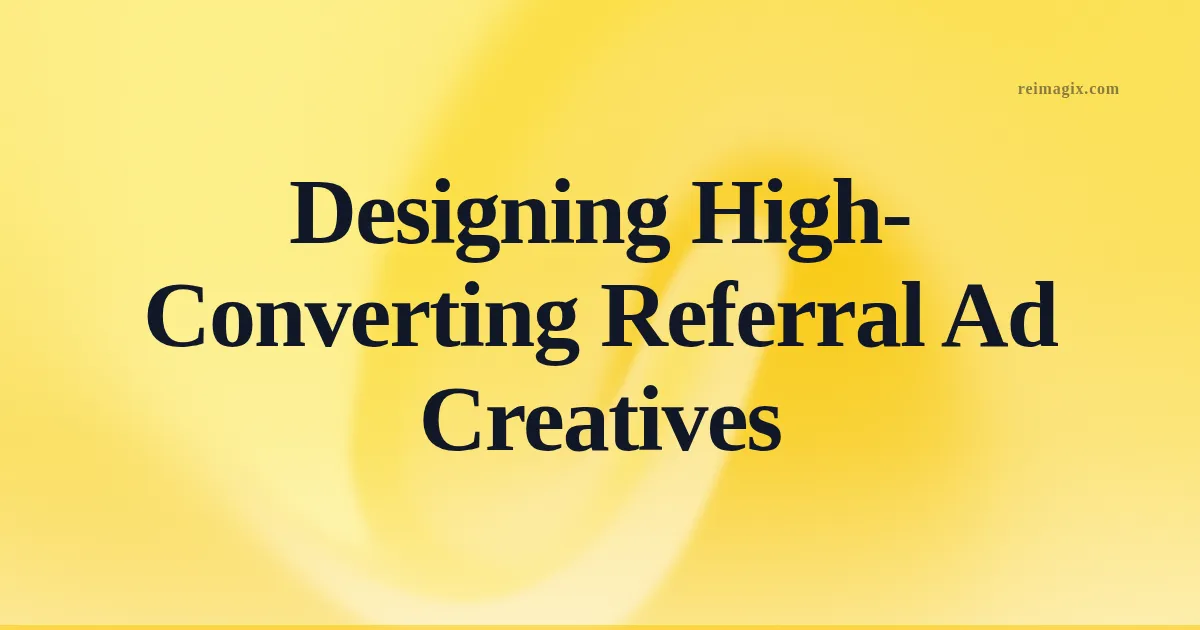 Designing High-Converting Referral Ad Creatives
