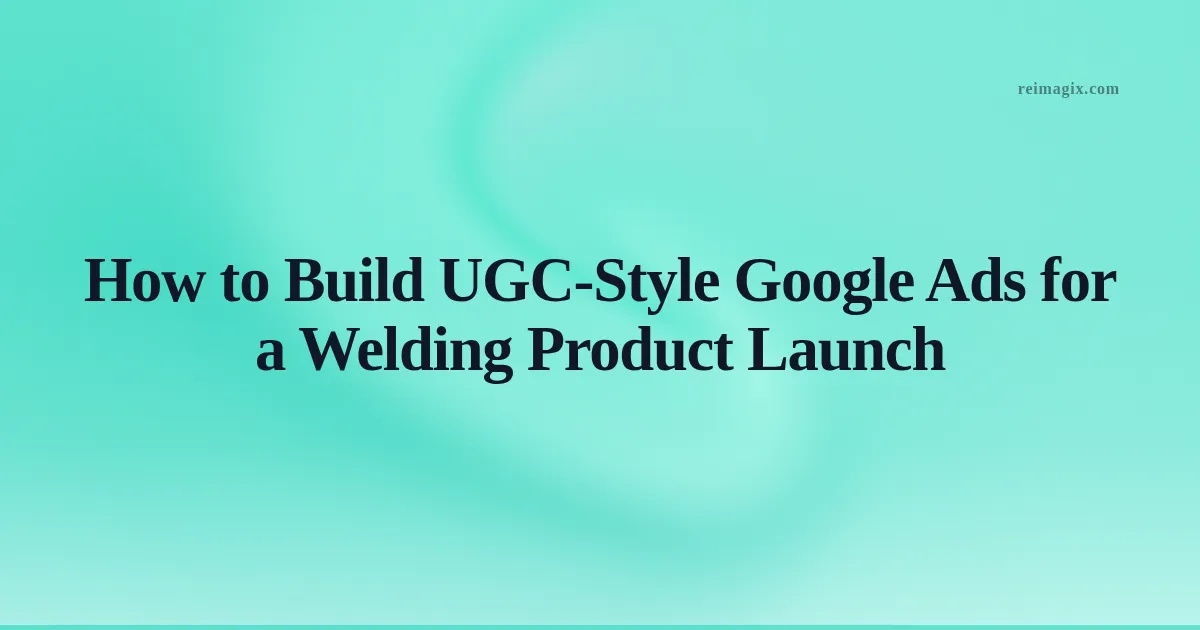 Screenshot of AI‑generated UGC‑style Google ad showcasing a welding product