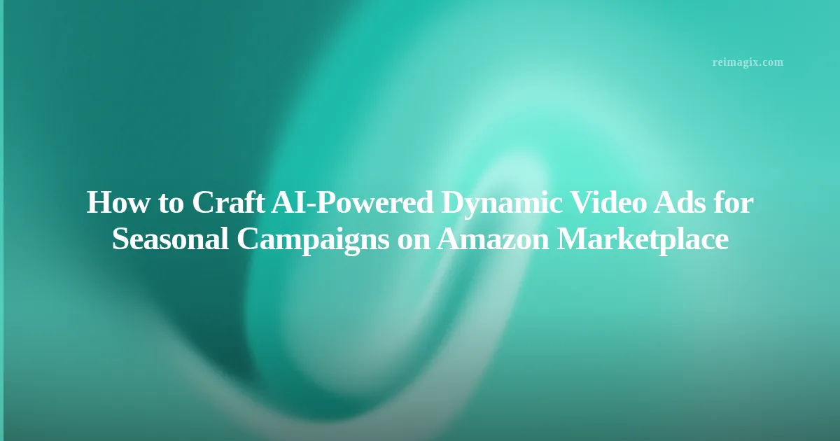 Screenshot of Amazon AI Video Generator creating a dynamic seasonal video ad for an e‑commerce product