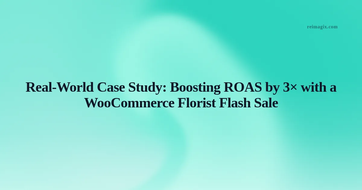 Real‑World Case Study: Boosting ROAS by 3× with a WooCommerce Florist Flash Sale