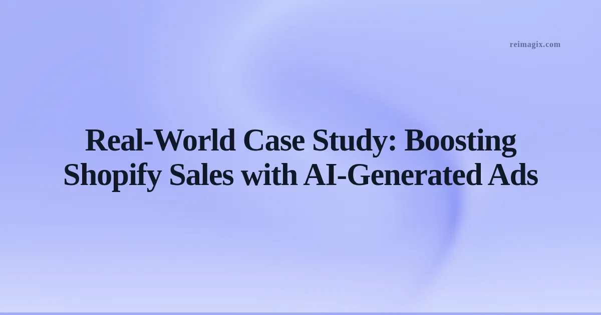 Real‑World Case Study: Boosting Shopify Sales with AI‑Generated Ads