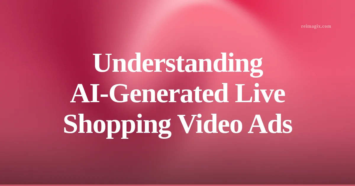 Understanding AI‑Generated Live Shopping Video Ads