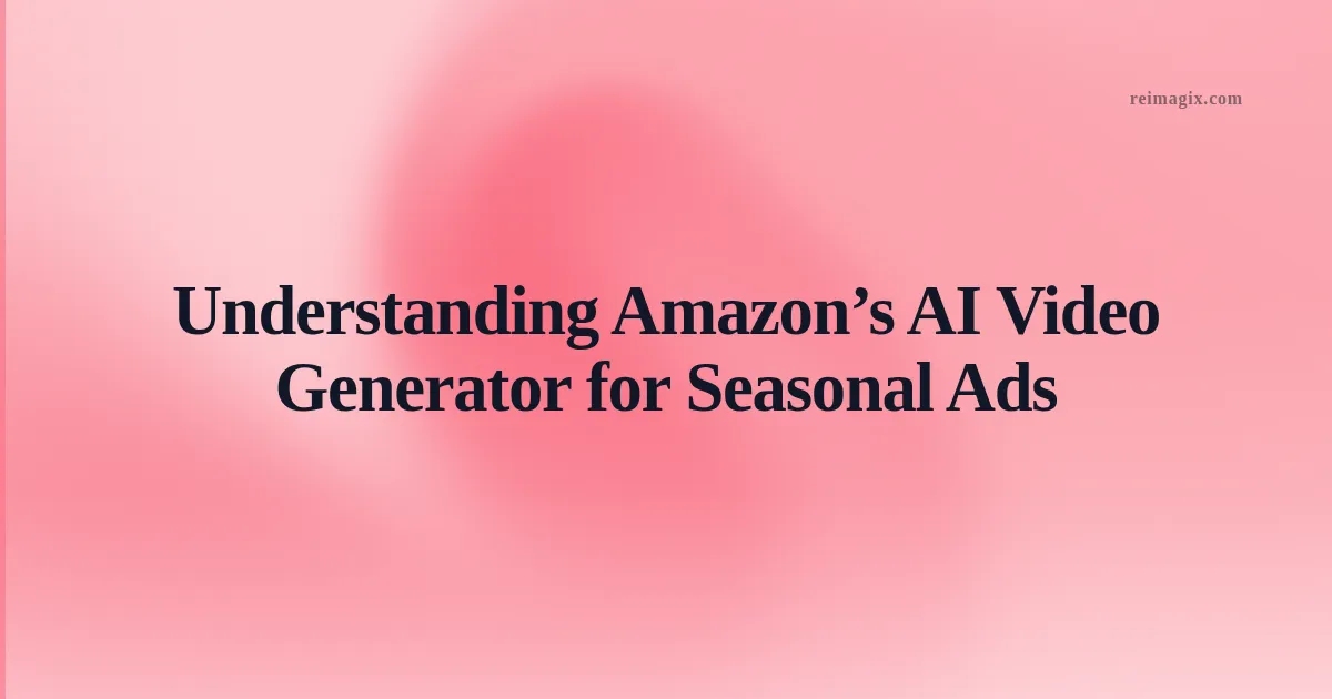 Understanding Amazon’s AI Video Generator for Seasonal Ads