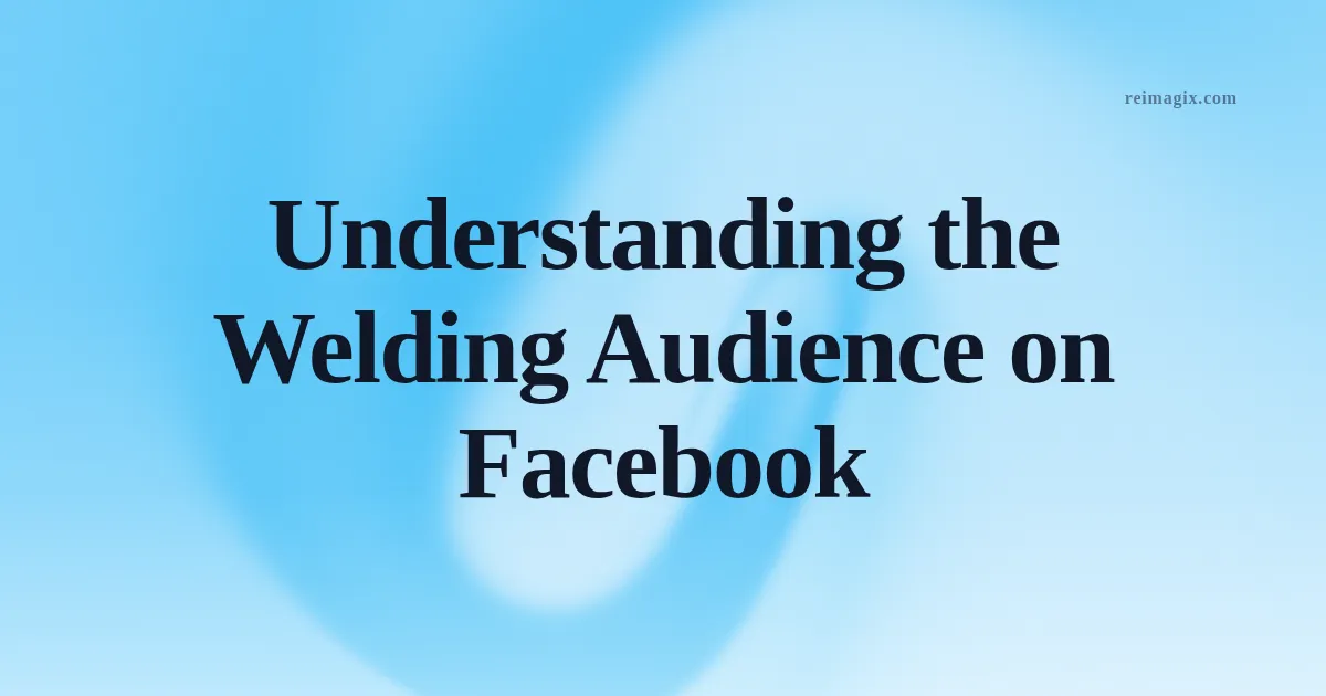 Understanding the Welding Audience on Facebook
