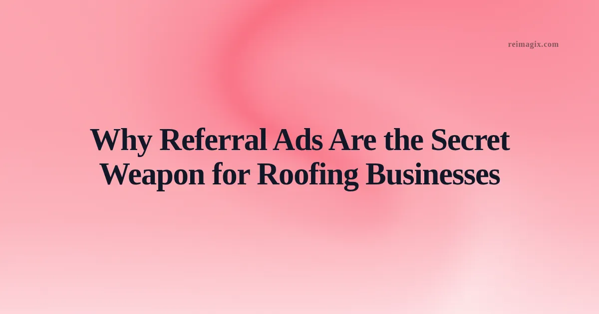 Why Referral Ads Are the Secret Weapon for Roofing Businesses