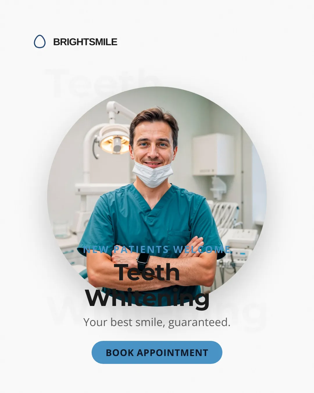 Dental Instagram Portrait Centered Hero Ad Example