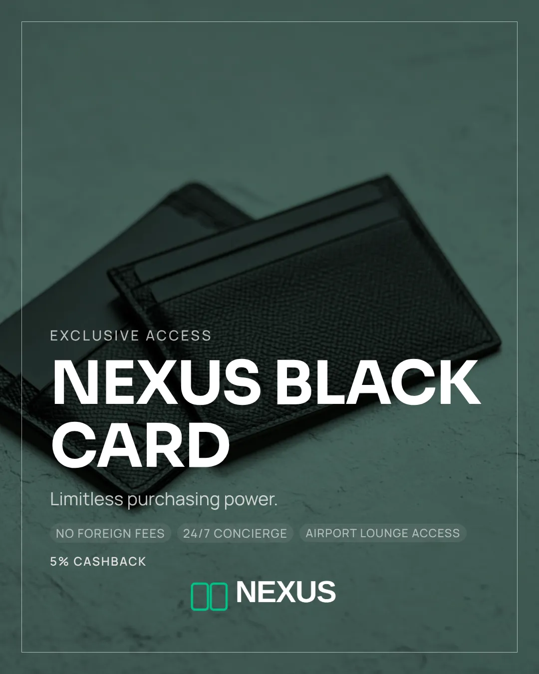 Fintech Instagram Portrait Luxury Frame Ad Example