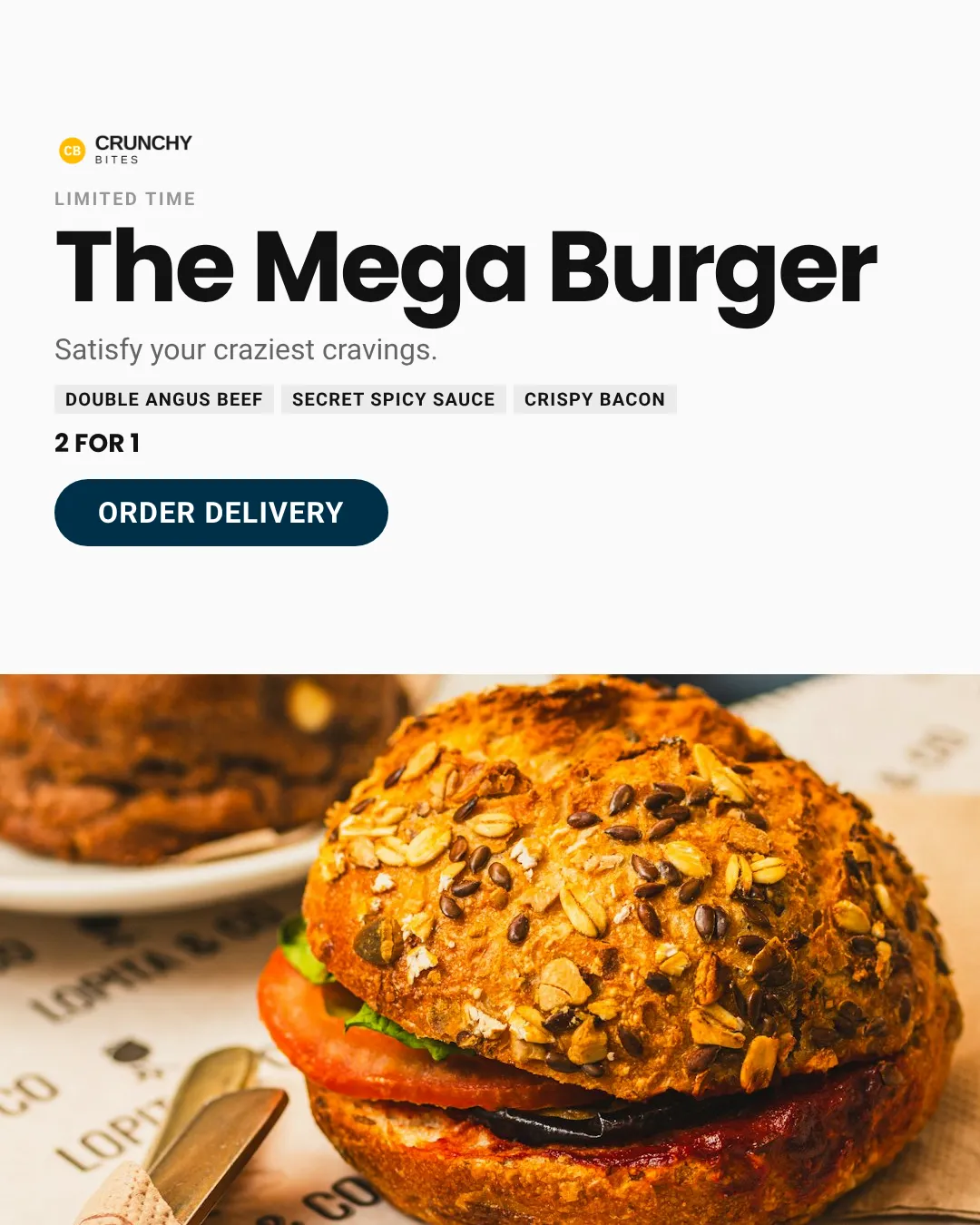 Food Instagram Portrait Straight Split Ad Example