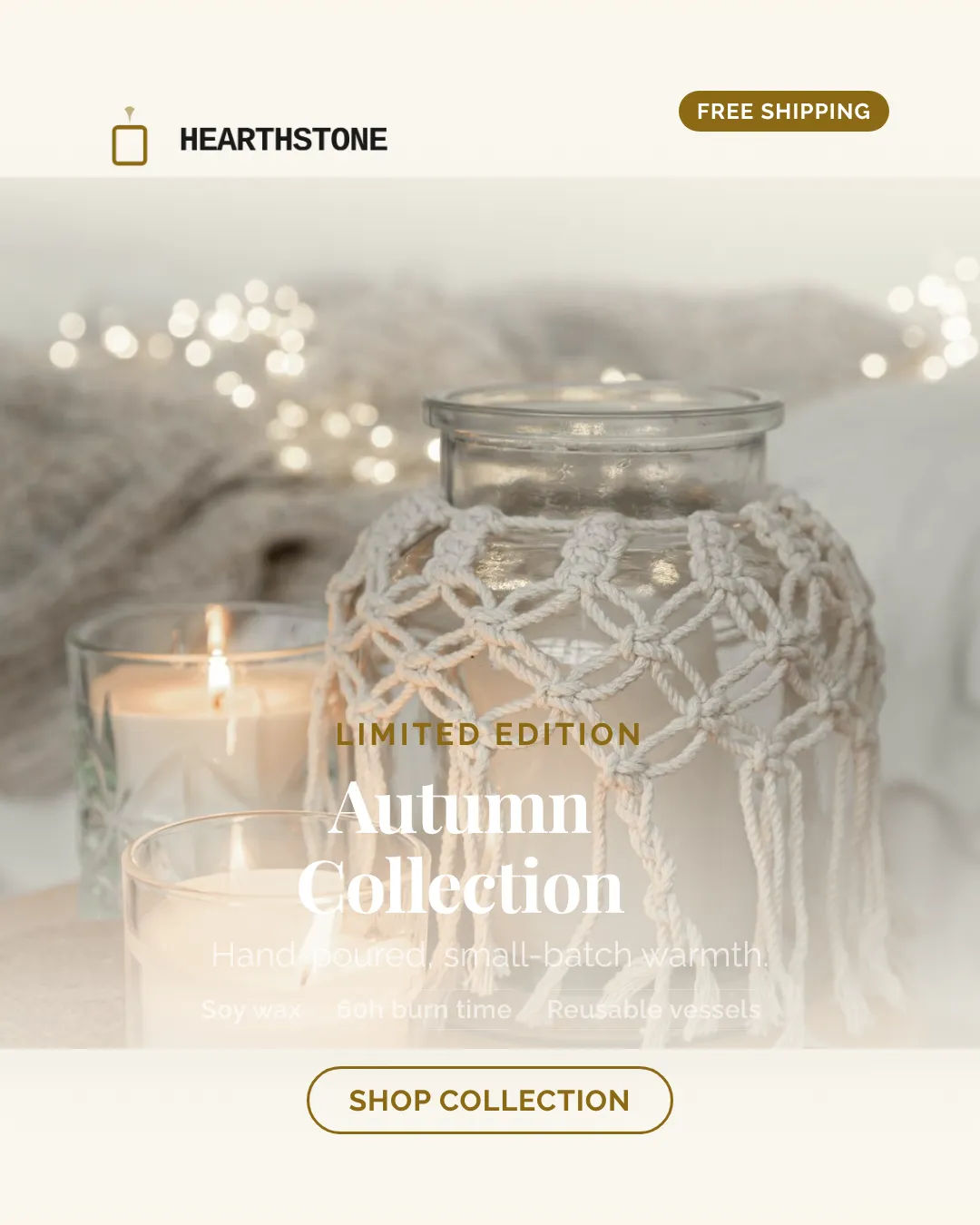 Home Decor Instagram Portrait Centered Hero Ad Example