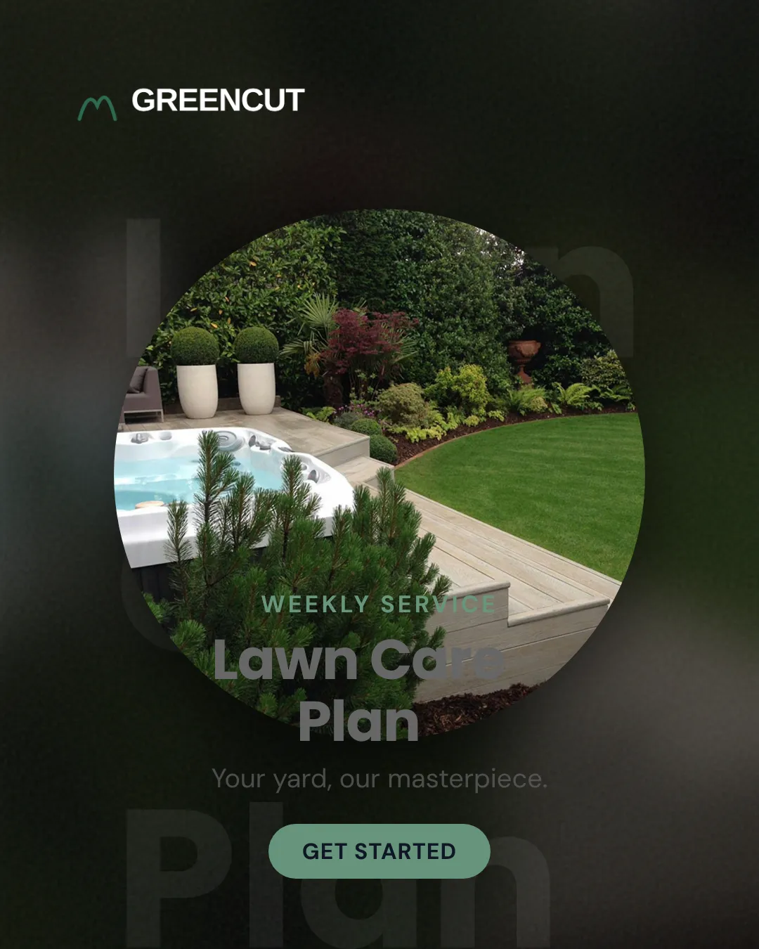 Landscaping Instagram Portrait Centered Hero Ad Example