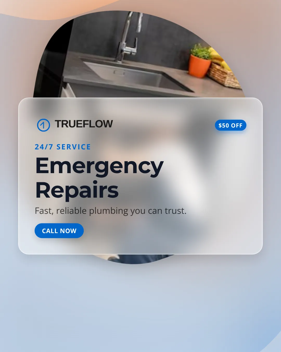 Plumbing Instagram Portrait Split Layout Ad Example