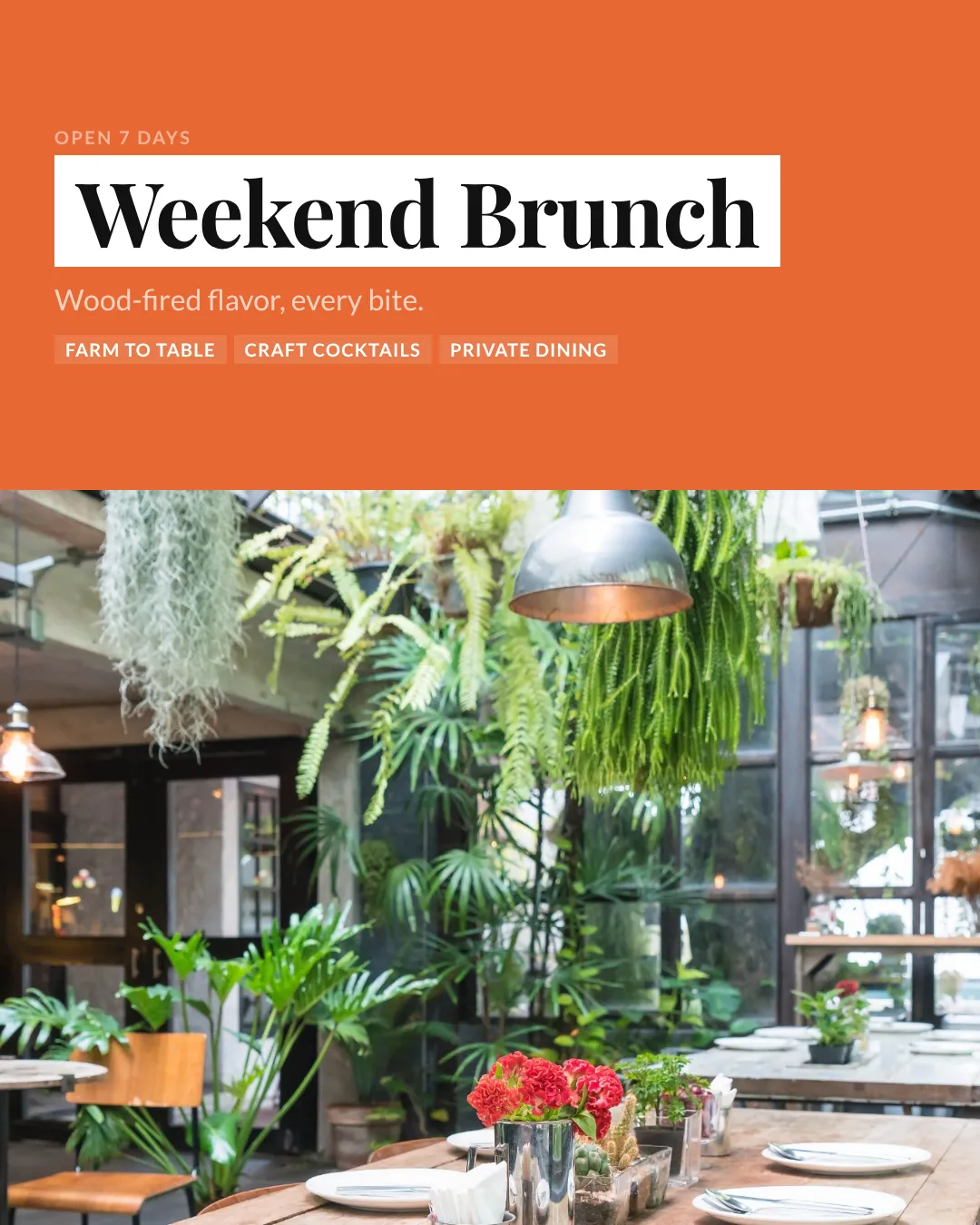 Restaurant Instagram Portrait Straight Split Ad Example