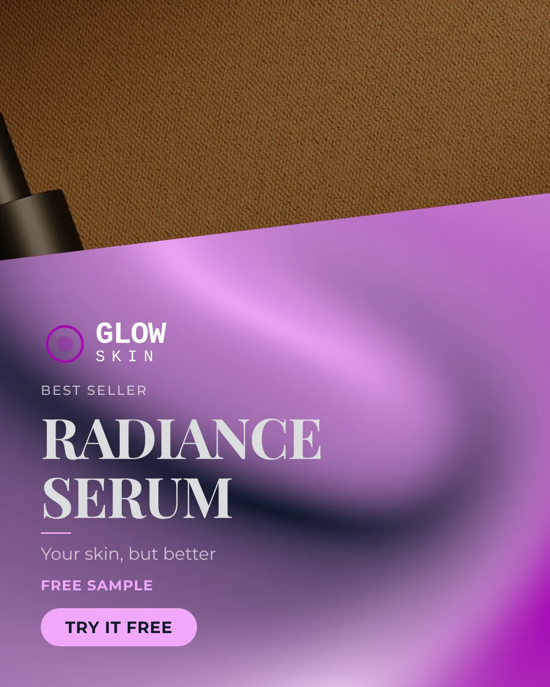 Skincare Instagram Portrait Diagonal Split Ad Example