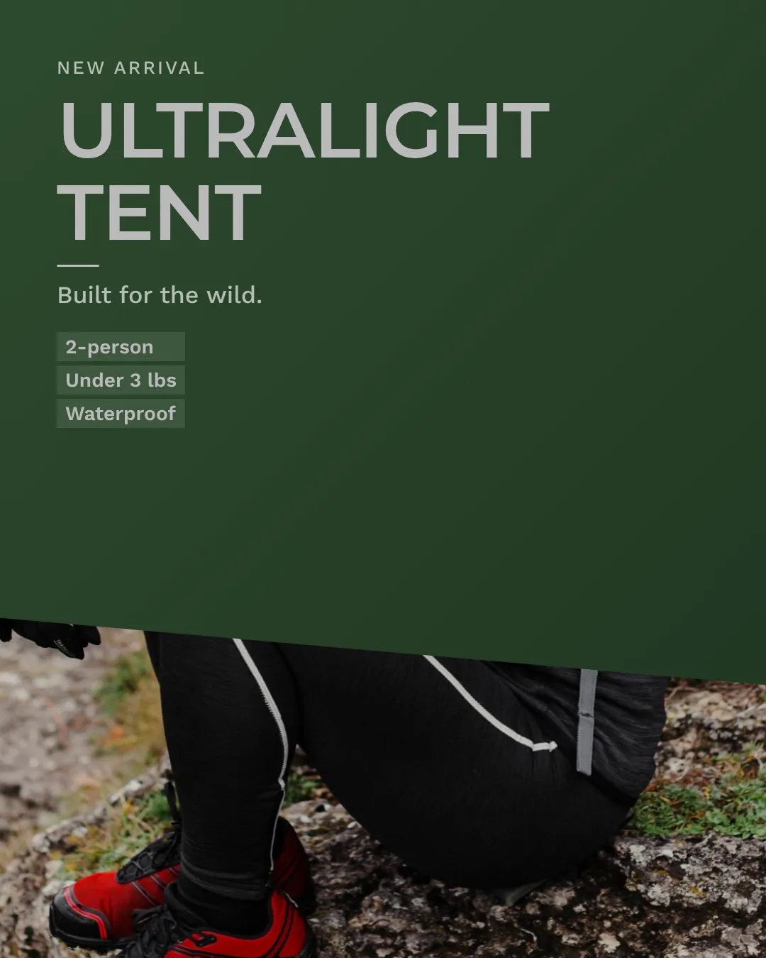 Sports Outdoors Instagram Portrait Diagonal Split Ad Example