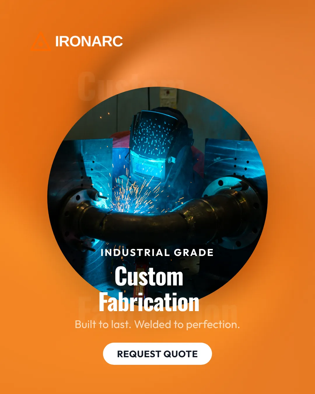 Welding Instagram Portrait Centered Hero Ad Example